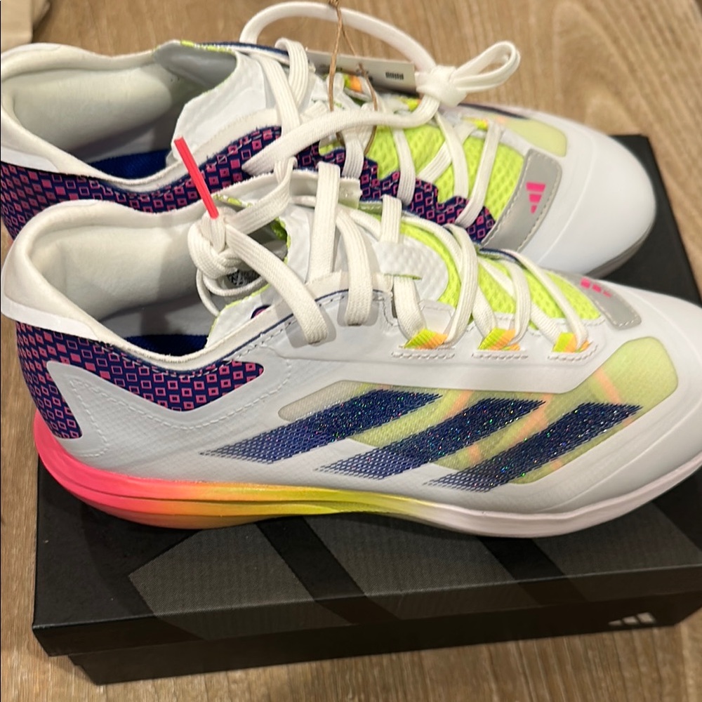 Adidas White and Blue Sneakers with Modern Silhouette